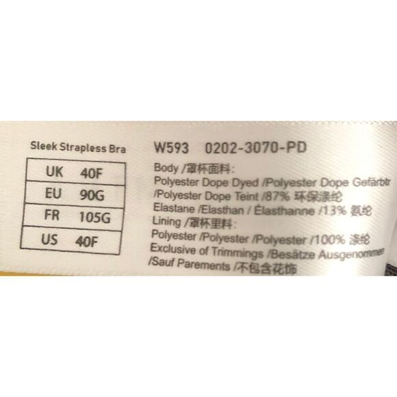 Delimira Strap/Strapless Bra Size 40F - Picture 6 of 6